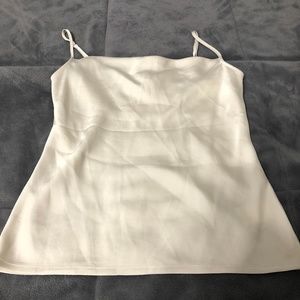 Express satin spaghetti strap cowl neck tank top